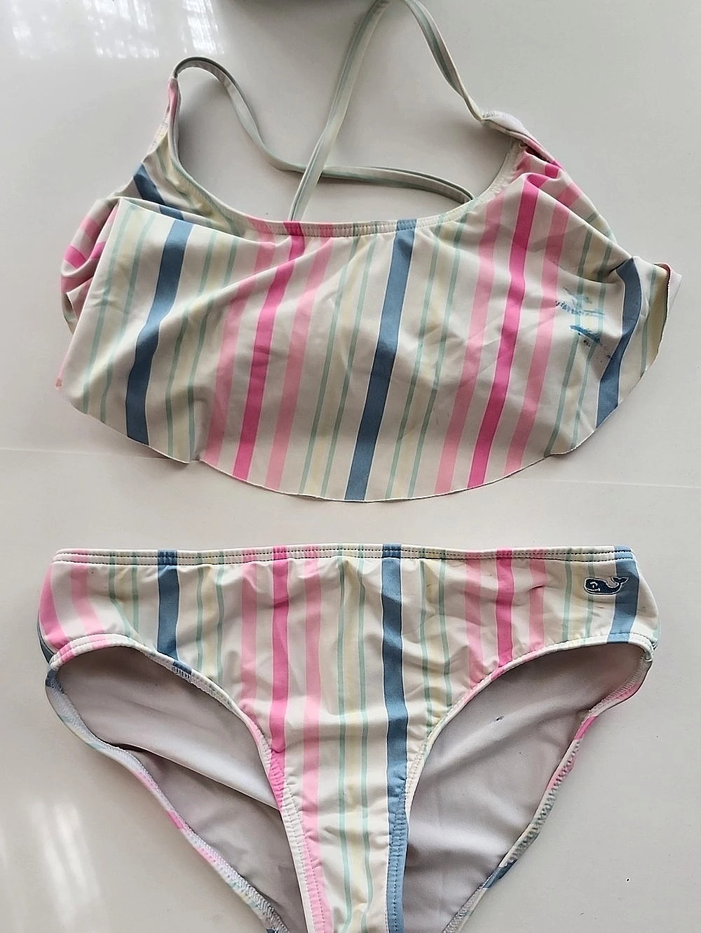 vineyard vines Girls Size Small (7-8) Striped Bikini